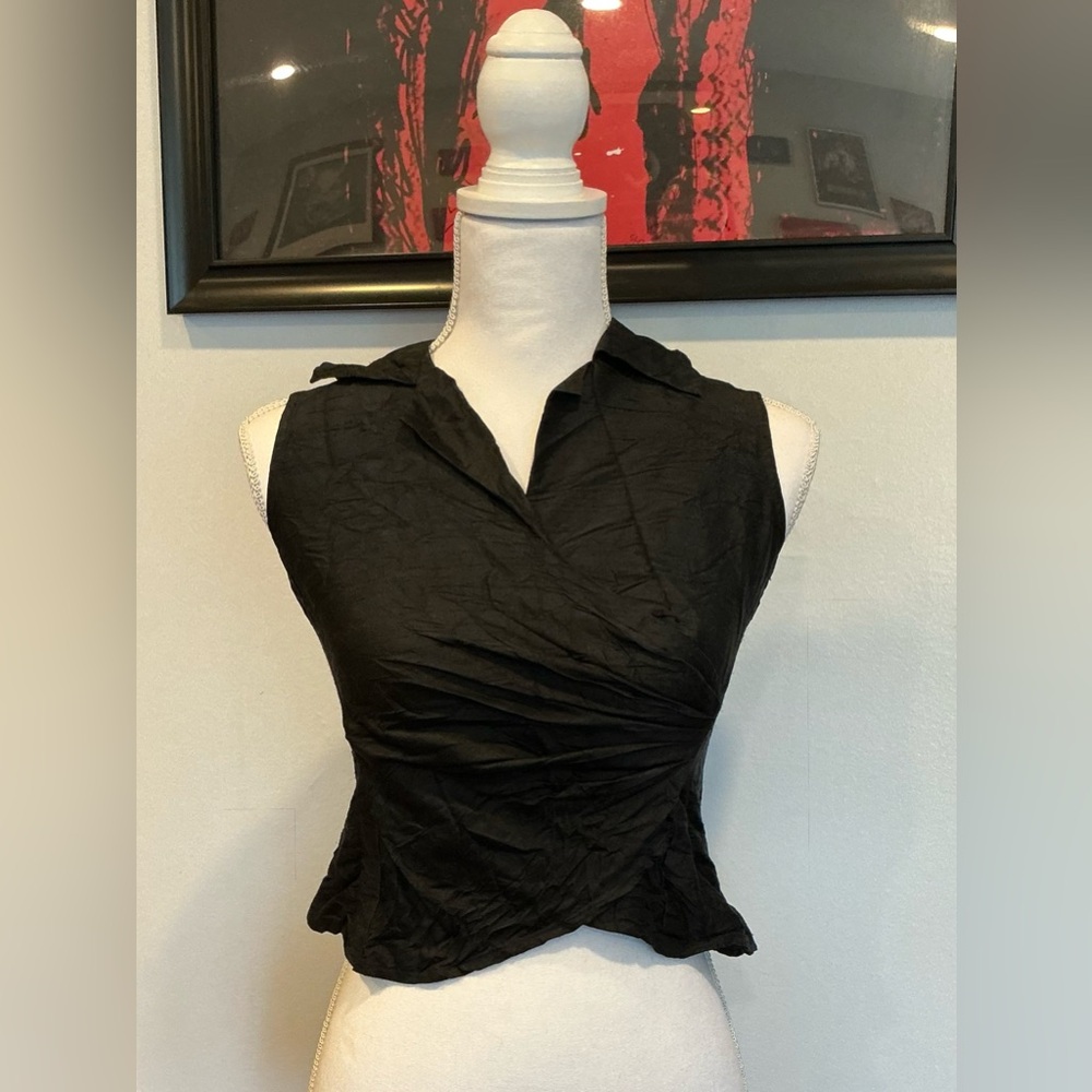 Raw Silk Cropped Blouse